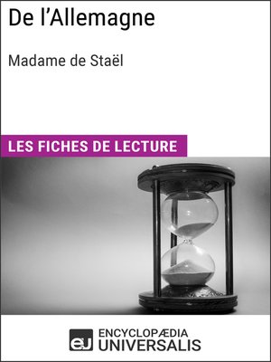 cover image of De l'Allemagne de Madame de Staël